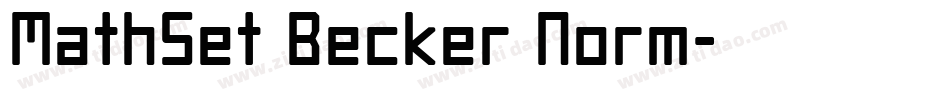 MathSet Becker Norm字体转换